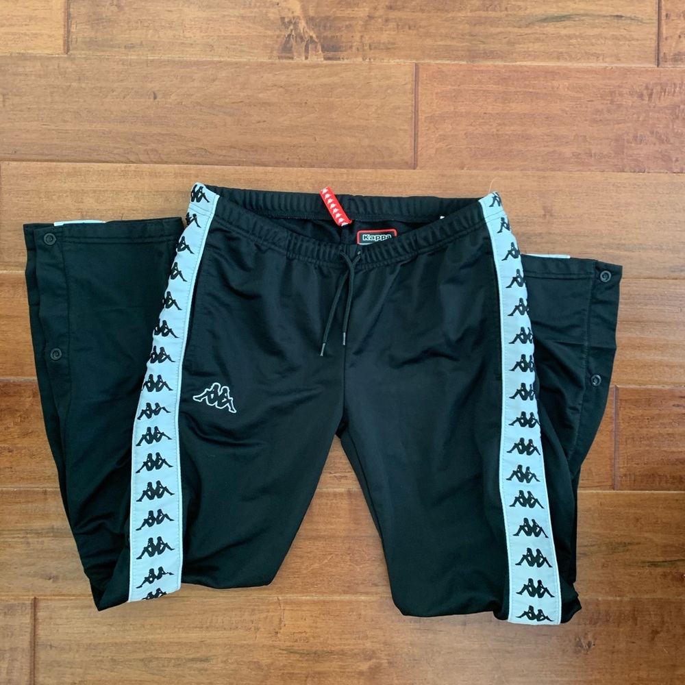 SOLDXS Black and White Tearaway Kappa Track Pants